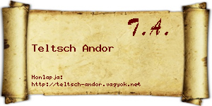 Teltsch Andor névjegykártya